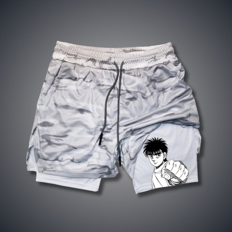 Hajime no Ippo Performance Shorts - White Camo Performance shorts