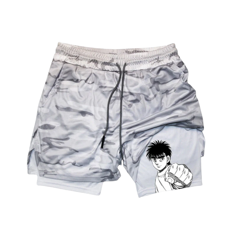 Hajime no Ippo Performance Shorts - White Camo Performance shorts