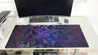 [Futuristic Mouse Pad] Extra-Large Futuristic Black Mouse Pad with Vibrant Neon Lines - High-Quality Rubber Base & Precision Edge Stitching - Durable Desk Mat for Gaming & Office Decor - Ideal Gift, Mouse Pads for Desk