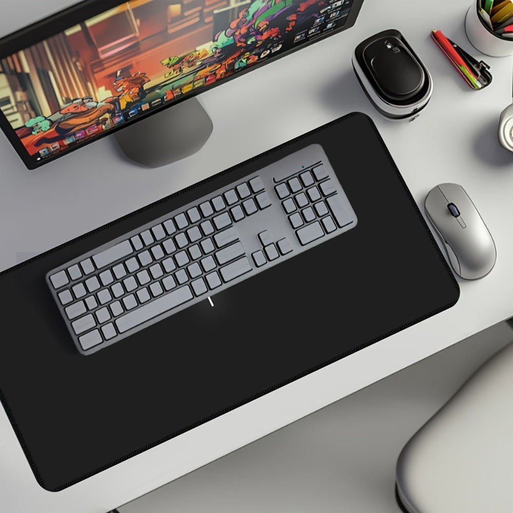 1pc Large Gaming Mouse Pad with Black & White Cross Design - Non-Slip Rubber Base, Smooth Polyester Surface, Oversized Rectangular Desk Mat for PC, Computer, Office & Gaming Setup - Ideal Gift for Gamers & Tech Enthusiasts, Extra Extra Large Mouse Pad, Ga