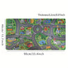 1pc Cartoon City Street Large Mouse Pad - Ultra-Smooth Desk Mat with Stitched Edges, Non-Slip Waterproof Rubber Base, Vibrant Urban Map Design for Office and Home Workspace Setup, Mouse Pads for Desk 35.4" x 15.7" (90x40cm)