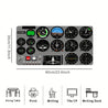 1pc Aviation-Themed Desk Mat with Non-Slip Surface - Realistic Flight Simulator Cockpit Gauge Mockup (Speedometer, Altitude, Fuel) - Non-Slip Base, Compatible with PC, Gaming Setup, Office Decor - Durable Desk Mat for Pilots, Gamers, Aviation Enthusiasts