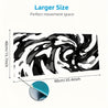 1pc Large Abstract Twisted Swirl Digital Print Mouse Pad & Desk Mat - Non-Slip Washable Polyester Gaming Surface with Wrist Support, Black White Gray Swirl Design for PC, Laptop, Office - Gamer Gift, Mouse Pads for Desk