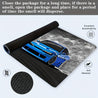 Drift S13 And S15 JDM Car Large Mouse Pad - Non-Slip Rubber Base, Stitched Edge, 31.5*15.7in, Black, For Gaming, Work, Office, Home, 1pc