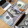 [1pc XXL Dollar Mouse Pad] XXL Dollar Pattern HD Printed Desk Mat - 1pc Multi-Functional Gaming & Office Mouse Pad with Benjamin Franklin Design | Non-Slip Rubber Base & Smooth Fabric Surface | Multiple Sizes (600-900mm) for PC Gamers, Computer Setup | Un 90x40cm(35.4x15.7 inch)