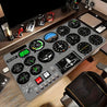 1pc Aviation-Themed Desk Mat with Non-Slip Surface - Realistic Flight Simulator Cockpit Gauge Mockup (Speedometer, Altitude, Fuel) - Non-Slip Base, Compatible with PC, Gaming Setup, Office Decor - Durable Desk Mat for Pilots, Gamers, Aviation Enthusiasts
