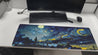 Extra Long & Thick Large Gaming Mouse Pad - Non-Slip Rubber Desk Mat with Precision Lock Edges, Washable Surface & Van Gogh Starry Night Design - Ideal Gift for Gamers