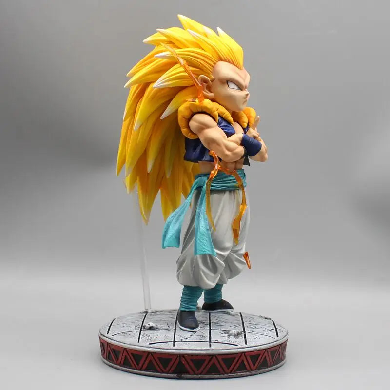 25cm/9.84in Anime Dragon Ball Z Figure Super Saiyan 3 Gotenks Figure SSJ3 Gotenks PVC Collectible Model Toys Gifts