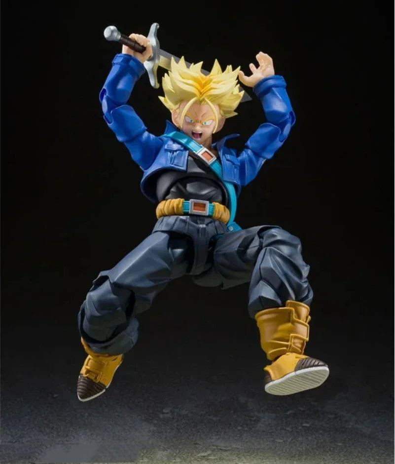 Dragon Ball Trunks Anime Figures SHF Saiyan Saiyan Trunks Boy From Future Collection Model Action Figure Toy Birthday Gift Decor