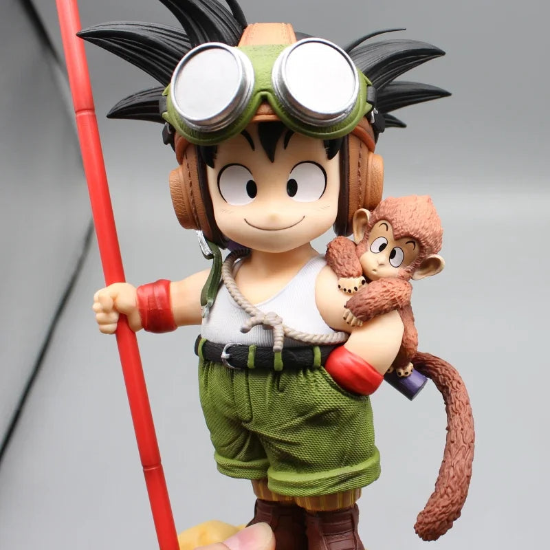 Anime Dragon Ball Son Goku Figure With Monkey Kid Goku Action Figure 26cm Pvc Statue Collection Model Toys Gifts
