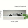 Cool Sports Car Mouse Pad White Minimalist Art Large Gaming Desk Mat with Non-Slip Stitched Edge Rubber Mousepad 35x16 Inch, Computer Laptop Keyboard Mat for Home Office Desk Pad for Best Gift 32*12inch(80*30cm)