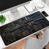 Extra Large Gaming Mouse Pad & Extended Desk Mat - Tactical Military Design with Realistic Gun & Ammo Layout, Non-Slip Rubber Base, Washable Faux Leather Surface, Durable Office & Gaming Mat for PC, Computer, Workstation Accessories, Extra Extra Large Mou 27.5*11.8inches(700x300mm)