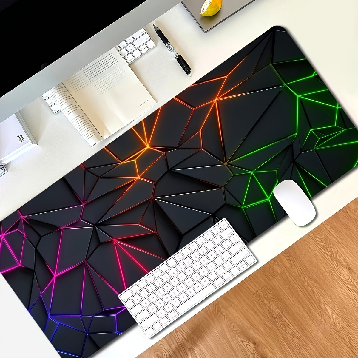 1pc Durable large mouse pad Stylish Geometric design Desk mat Computer Keyboard Mouse Laptop Gaming mat - Suitable for gamers/office and study accessories