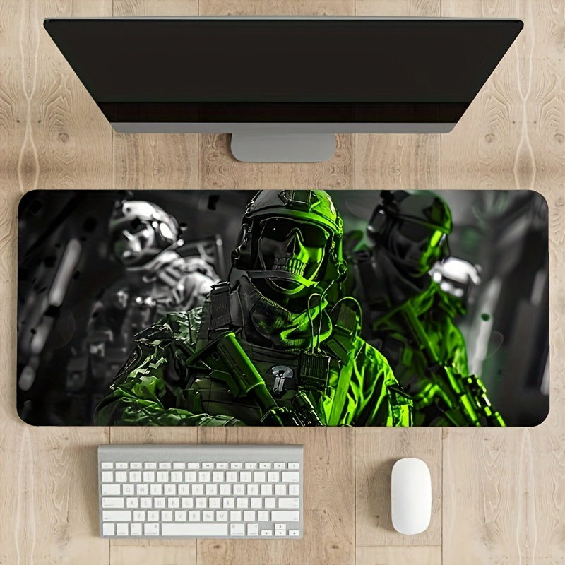 Extra-Large Special Forces Gaming Mouse Pad - Rubber Base Desk Mat with Stitched Edges, Desk Mat for Office & Gaming, Oblong Keyboard Pad for Home, School, Office, Esports