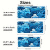 [Gaming Mouse Pad] Extra-Large Blue Ocean Waves Gaming Mouse Pad - Non-Slip, Waterproof, Thick Rubber Desk Mat for Office and Home Use, 90cm x 35.4inch, Vibrant Wave Design, Smooth Surface for Precision Control, Mouse Pads for Desk