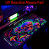 [Vibrant Gaming Mouse Pad] Large Skull Gaming Mouse Pad | Vibrant Purple & Blue Artwork, Non-Slip Rubber Base - Perfect for Gamers, Office Workers, E-Sports & Streaming - Great Gift for Desk Enthusiasts, Gaming Desk Accessory, Artistic Desk Mat, Nonslip B