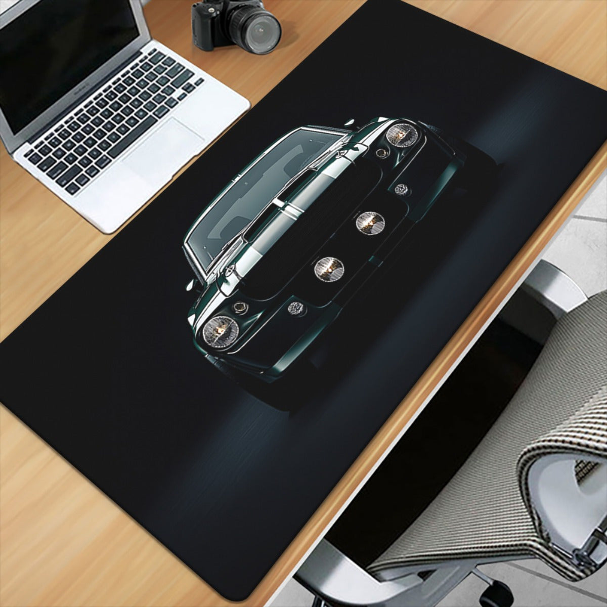 1pc Black and Silvery Sports Car Pattern Printed Pad for Desk, Multi-Functional XXL Mousepad, Keyboard Gaming Mouse Mats, Office Computer PC Gamer Desk Mat. Gifts for Family Friends 90x40cm(35.4x15.7 inch)