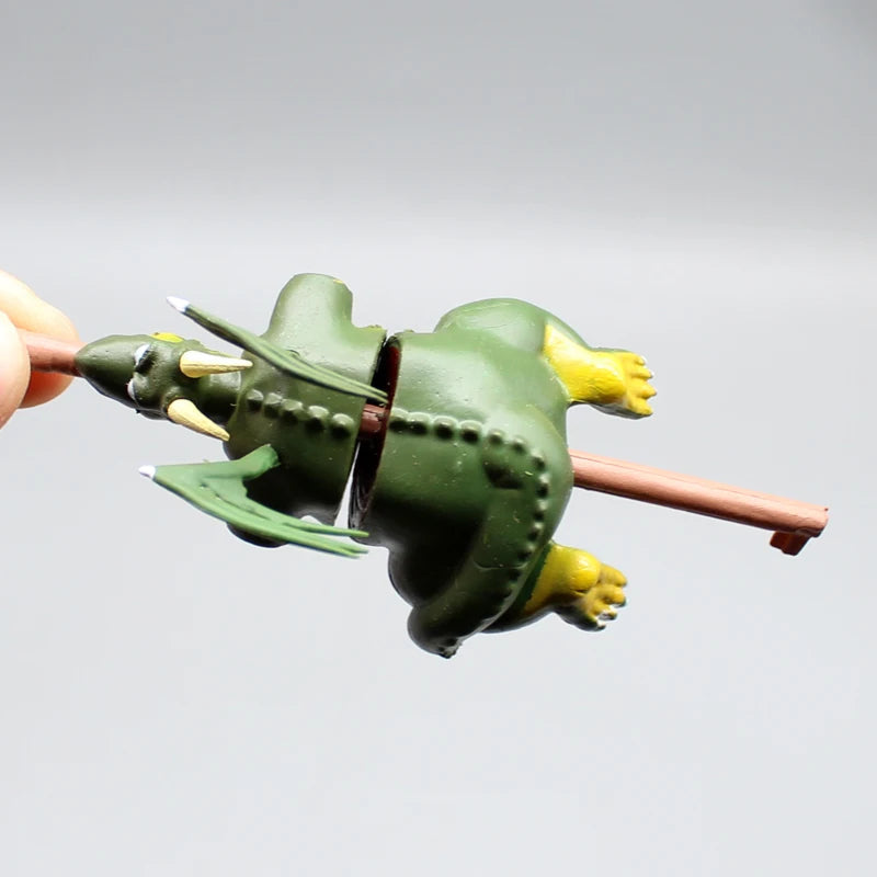 8cm Anime Dragon Ball Z Goku Yajirobe Roasted Dragon PVC Statue Action Figures Collectible Model Toys Gifts