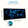 [Glow-in-the-Dark Mouse Pad] Glow-in-the-Dark Large Blue World Map Mouse Pad | Rubber Base Desk Mat for Gaming & Office, Ideal for Laptops and RVs, Perfect Birthday or Christmas Gift 40x90cm(15.7x35.4in)