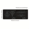 F-22A Raptor Blueprint Large Mouse Pad - Non-Slip Rubber Base, HD Printing, Smooth Surface for Gaming, Office, and Anime Use, Extended Desktop Mat with Detailed Aircraft Design, Gaming Mouse Pad 35.4*15.7inch(90X40cm)