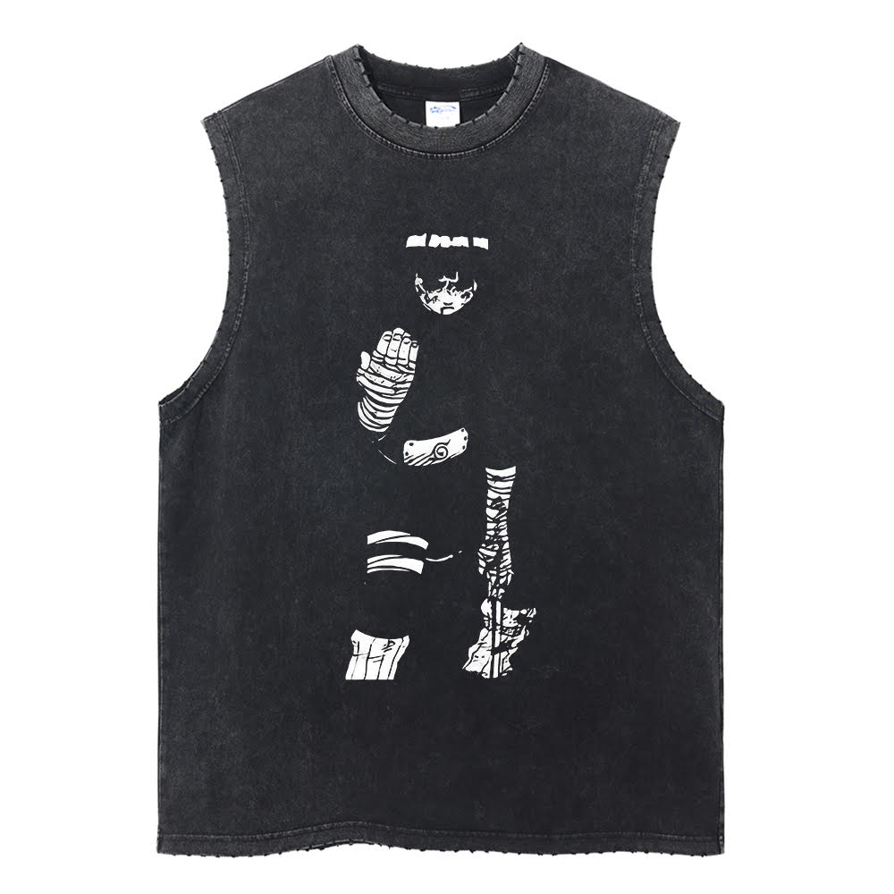 Rock Lee "Taijutsu Master" Vintage Tank Top Tank Tops