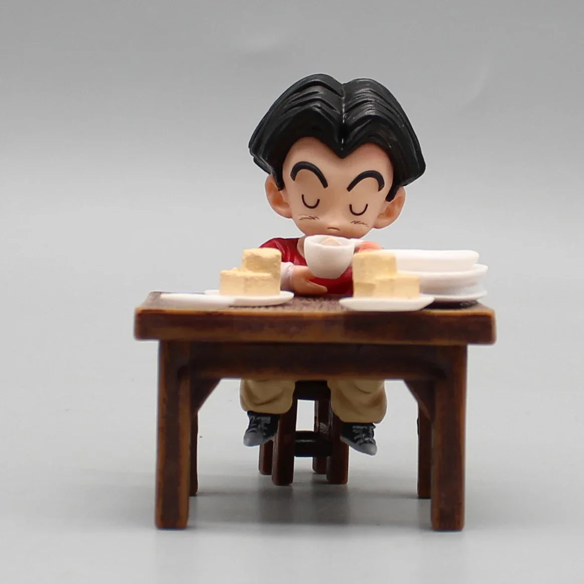 Dragon Ball Z Vegeta Figure Son Goku Son Gohan Kuririn Android 18 Eating 8cm Pvc Action Figures Collection Model Toys Gifts Son Gohan No box