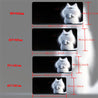 XXL Cute White Cat HD Printed Desk Mat & Gaming Mousepad - Large Non-Slip Surface with Fluffy Cat Design, Durable Rubber Base for Office, Home, PC Gaming - Perfect Gift for Cat Lovers, Gamers & Tech Enthusiasts, Work From Home, Home Workspace, Playful Pat