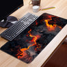 Flame of Passion Extra-Large Gaming Mouse Pad & Desk Mat - Thick Non-Slip Rubber Base, Precision Stitched Edges, Vibrant Flame Design, Washable Surface for Gamers & Office Use, Gamer Desk Setup, Artistic Desk Accessory