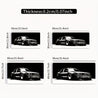 [Gaming Mouse Pad] Large Black & White Car Design Gaming Mouse Pad with Non-Slip Rubber Base, Precision Stitched Edges - Waterproof Desk Mat for Office and Gaming Use, Large Mouse Pads for Desk