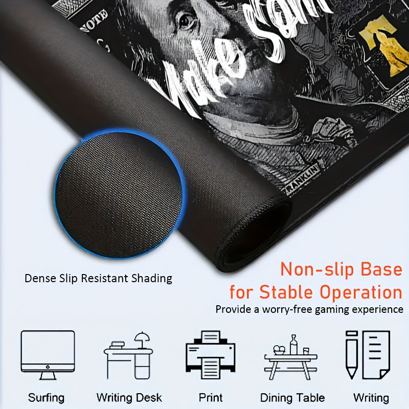 Luxury Large Game Mouse Pad - High-Definition Keyboard Pad with Natural Rubber Non-Slip Surface, Ergonomic Design, and Vibrant Print - Perfect Office Table Accessories for Work, Game, and Home