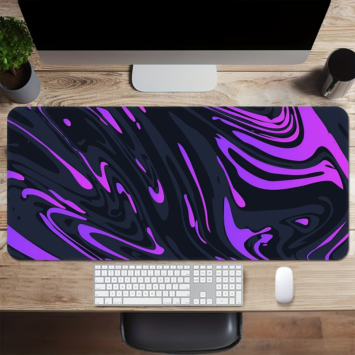 [Gaming Mouse Pad] Extra-Large Non-Slip Gaming Mouse Pad | Pink-Purple Gradient, Thickened Rubber Desk Mat, Washable with Precision Hemming, Rectangular Office Desk Accessory, Ideal Gift