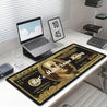 Armed Skeleton Gaming Mouse Pad with Name/Text - Durable Rubber Non-Slip Mouse Pad, Suitable for Keyboard, PC, Laptop, Office and Gaming Desk Accessories 15.7*35.4inch (40*90cm) Style1