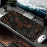 Gothic Black Dragon Design Gaming Mouse Pad - Large Polyester Desk Mat for Office & Home, Vibrant Orange & Golden Accents, Perfect Gift for Gamers, Mouse Pads for Desk