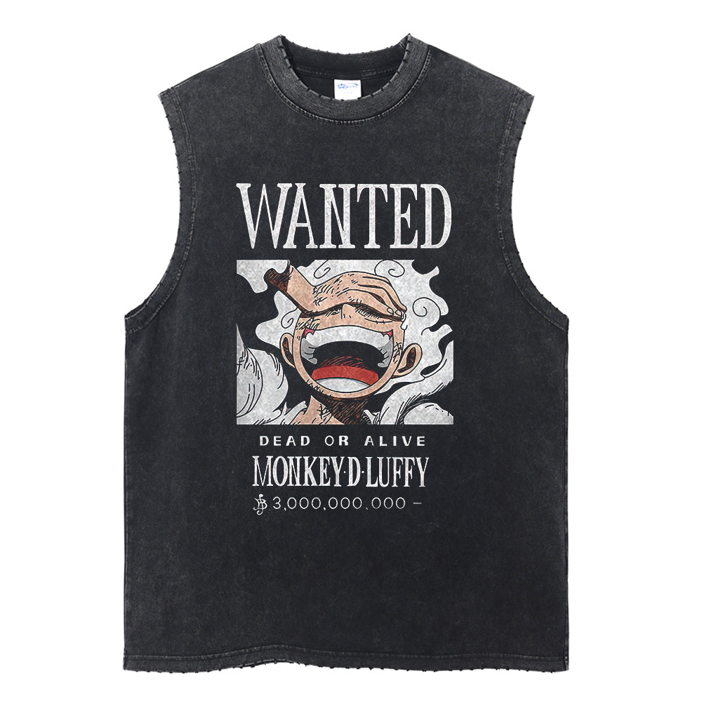 Luffy "Bounty Poster" Vintage Tank Top Tank Tops
