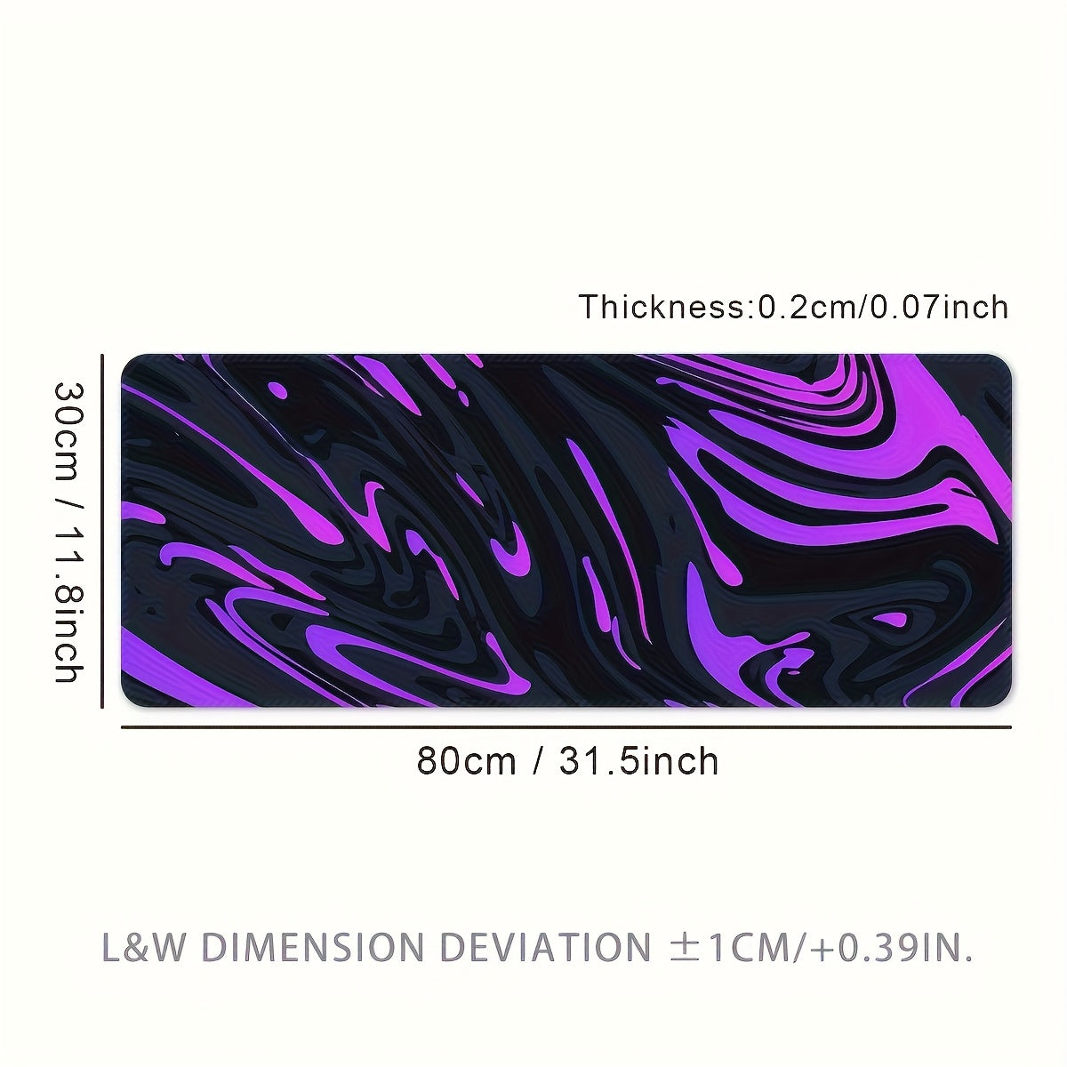 [Gaming Mouse Pad] Extra-Large Non-Slip Gaming Mouse Pad | Pink-Purple Gradient, Thickened Rubber Desk Mat, Washable with Precision Hemming, Rectangular Office Desk Accessory, Ideal Gift 31.5*11.8inches(800x300x2mm)