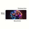 Vibrant Gaming Controller Design Mouse Pad - Non-Slip, Washable Rubber Base - Large Rectangular Desk Mat for Gaming and Office Use - Durable and Comfortable Computer Accessory