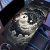 Large Gaming Mouse Pad with Yin-Yang Dragon & Tai Chi Design - Non-Slip Rubber Base, Polyester Surface Desk Mat for Office, Gaming, Home - Ideal Gift for Gamers, Students, Professionals - Asian Martial Arts Inspired Aesthetic Desk Accessory