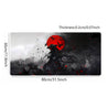 [Vibrant Gaming Mouse Pad] Vibrant Red 1pc Japanese Samurai Anime Large Gaming Mouse Pad & Desk Mat | Anti-Slip Rubber Base, Stitched Edges, Durable Construction, Extended Mousepad for PC Gaming, Home Office Desk, Computer Workspace 31.5" x 11.8" (80x30cm)