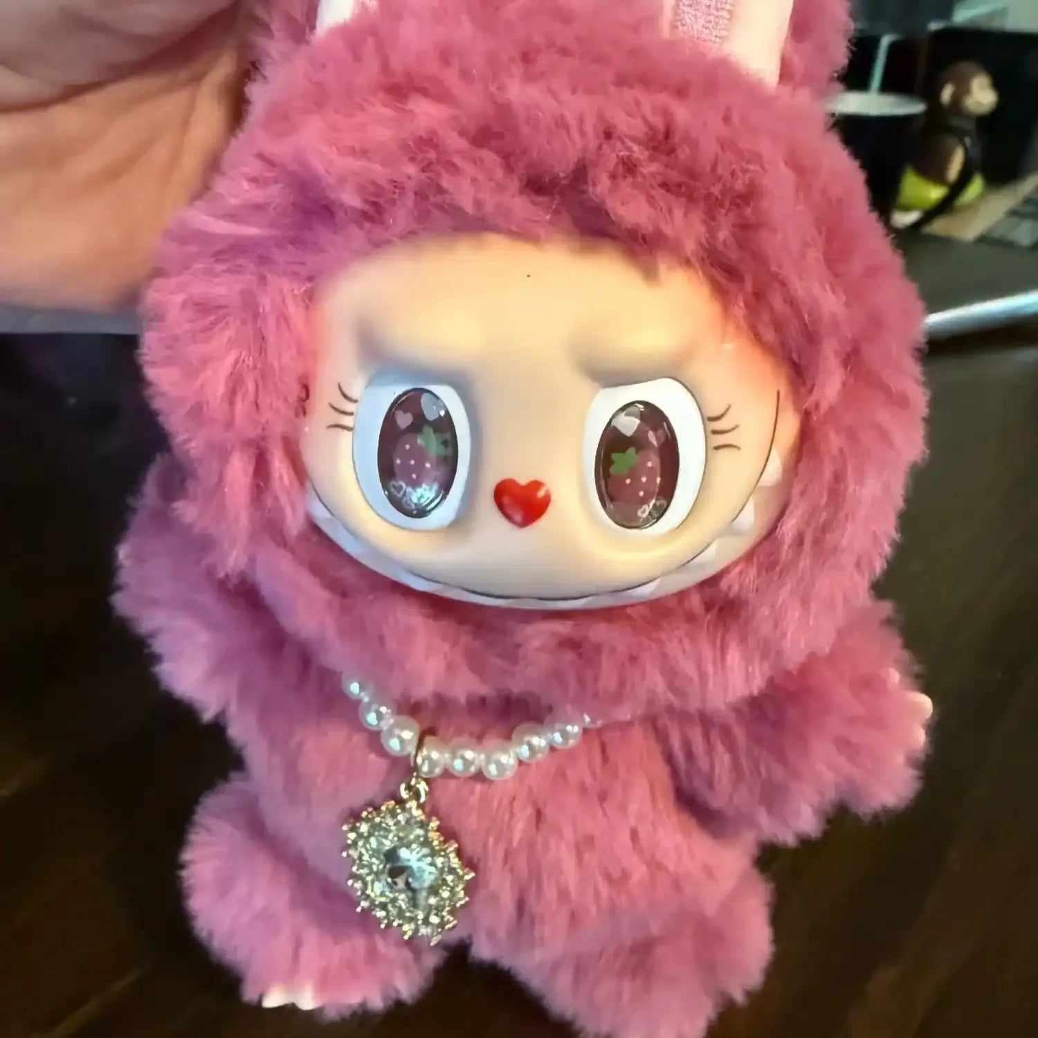 Labubu Zimomo Strawberry Edition Doll Plush Keychain