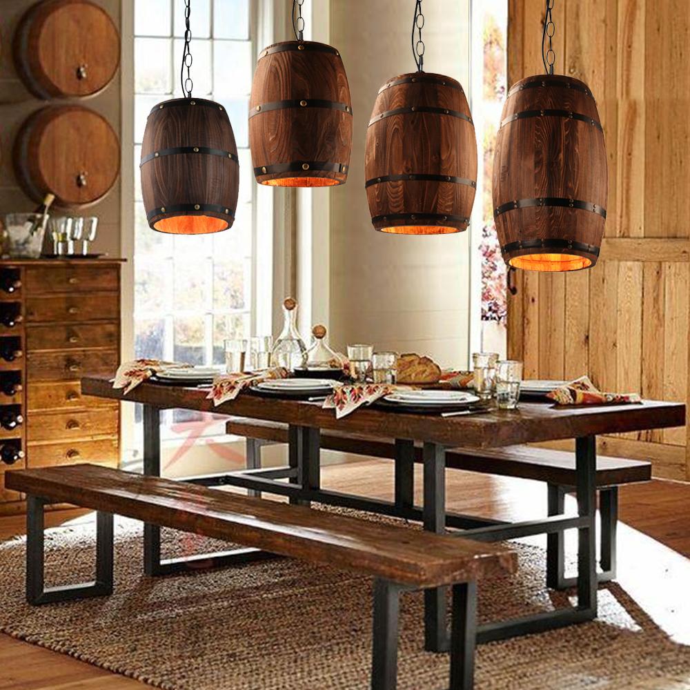 Calarbo™ Erato - Hanging Wooden Wine Barrel Light Light