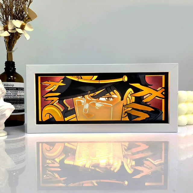 Anime Jotaro RGB Light Box Decor