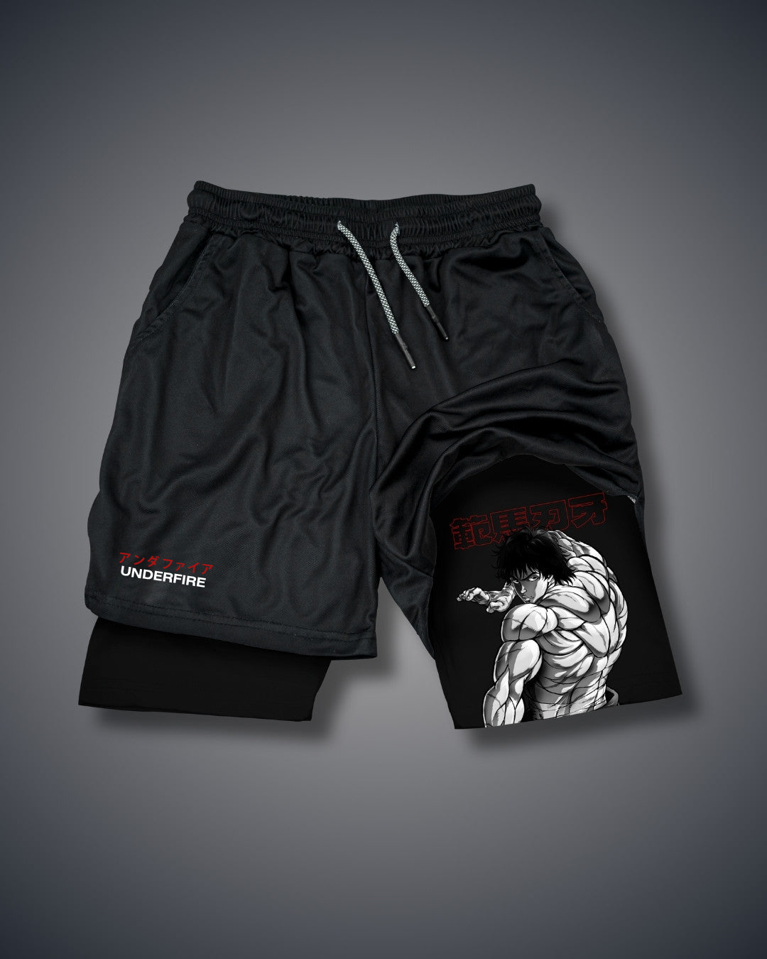 PREMIUM Anime X Gym Training Shorts 🔥⚔️ BAKI HANMA Performance shorts