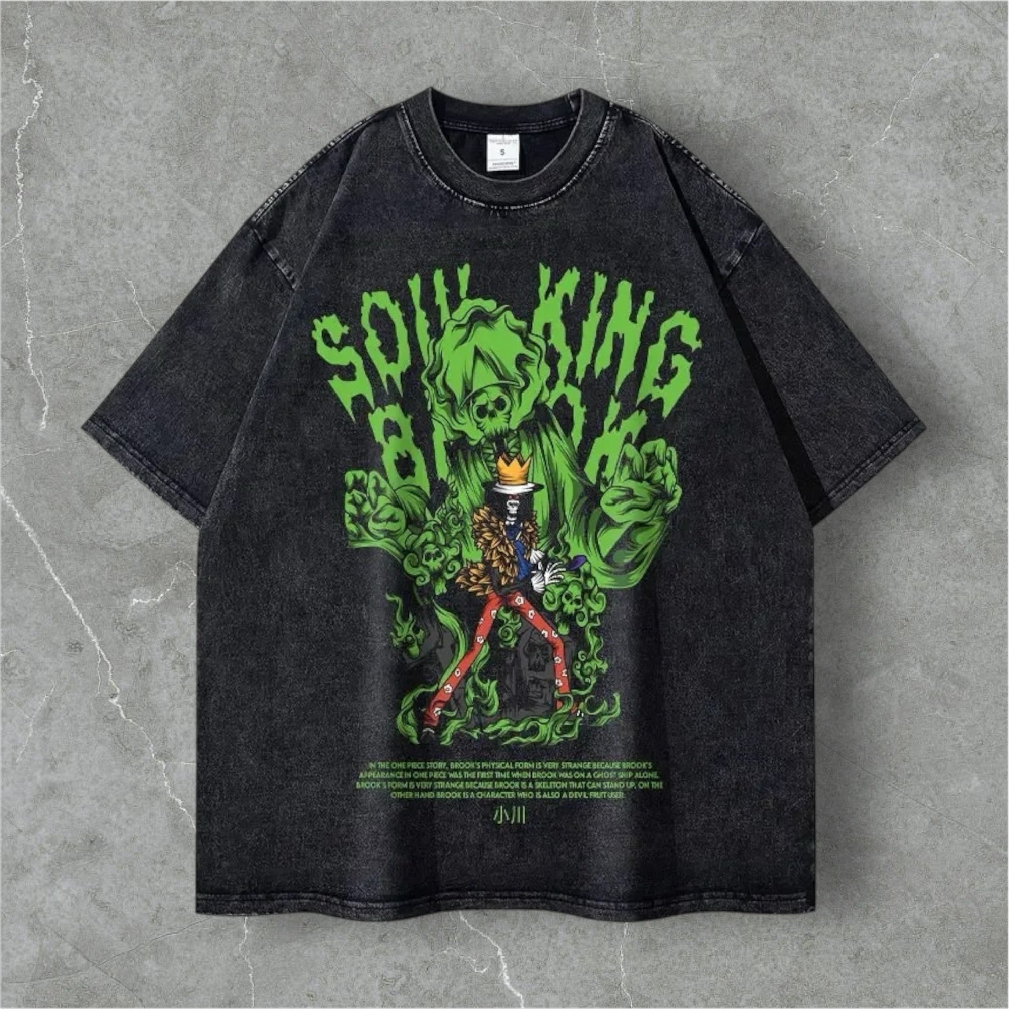 Brook' One Piece Anime Vintage Washed T-Shirt – Calarbo