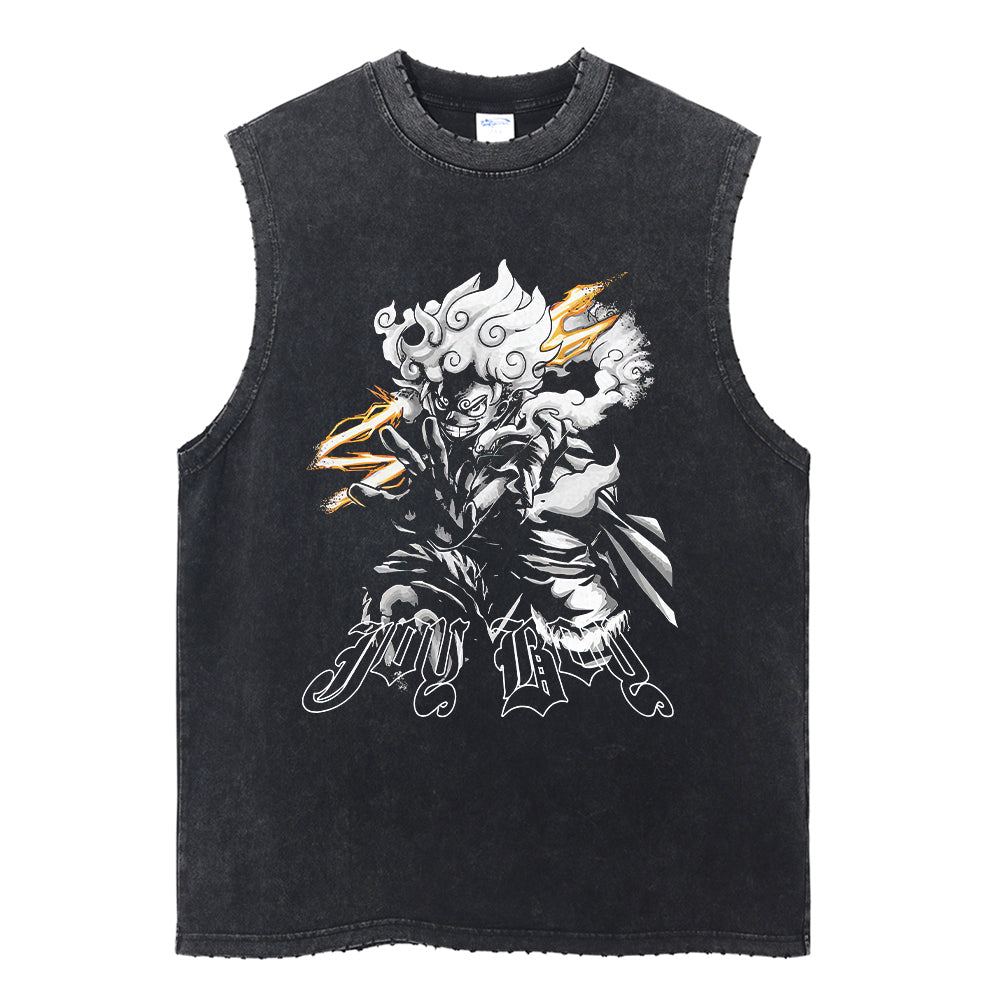 Luffy "Joy Boy" Vintage Tank Top Tank Tops