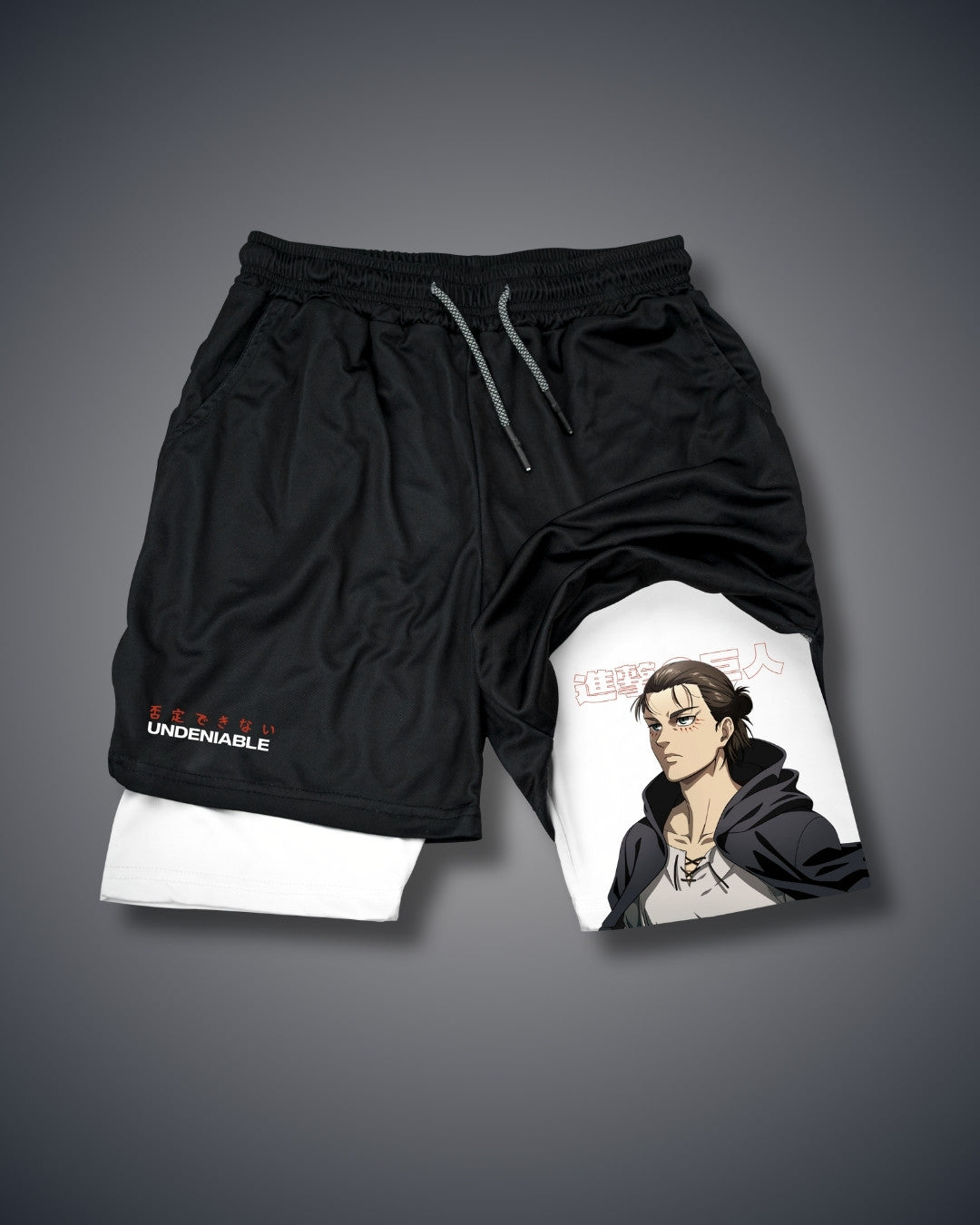 Attack on Titan Eren Yeager Performance Shorts White Performance shorts