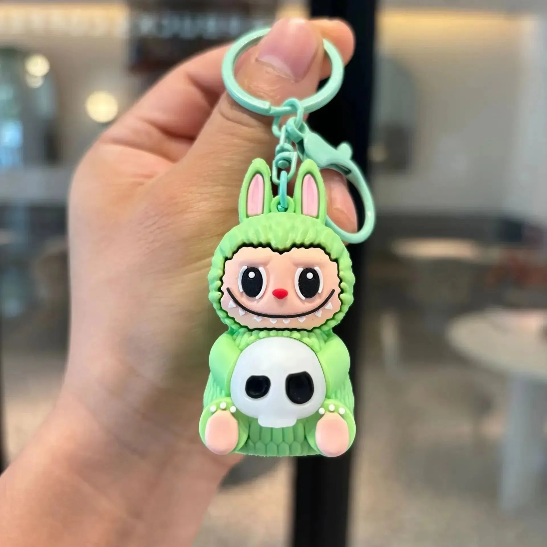 Labubu Glow Buddies Keychain Green LED Keychain