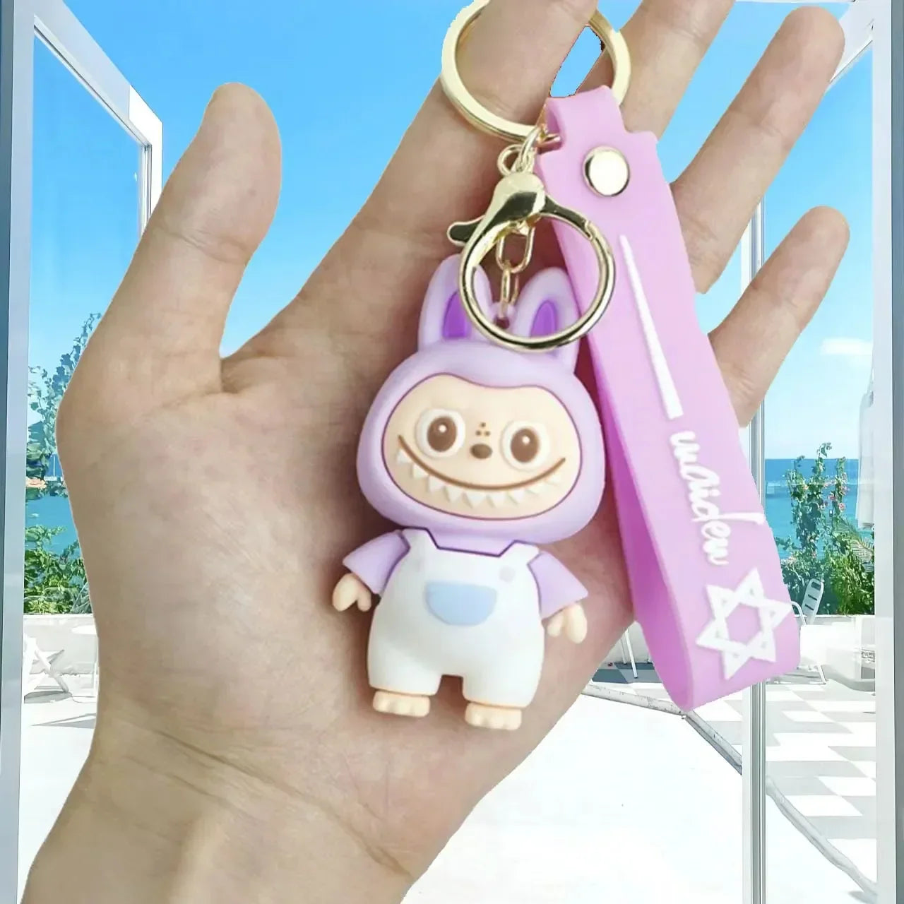 Gradient Vibes Laboobu 3D Keychain Purple 3D Keychain