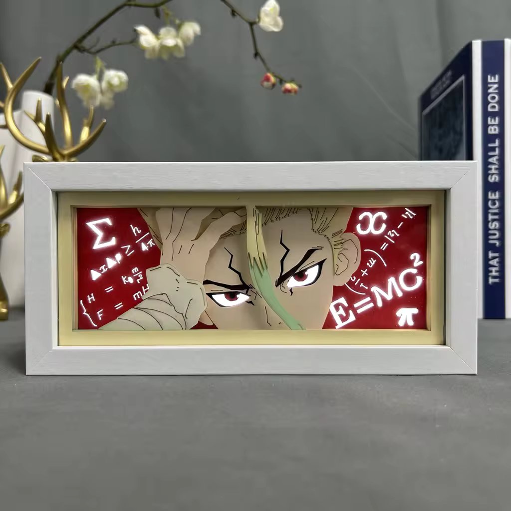 Anime Senku Ishigami RGB Light Box Decor