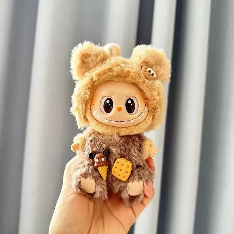 Labubu Bunny Buckles Outfit Brown Doll Outfit