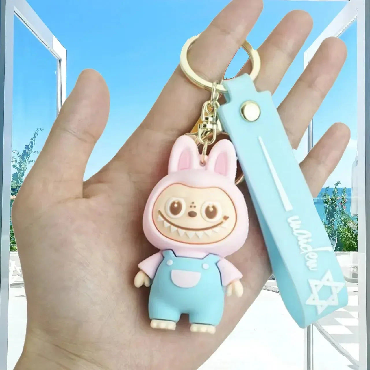 Gradient Vibes Laboobu 3D Keychain Peach 3D Keychain